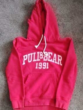 Pull&Bear Pink Logo Hoodie